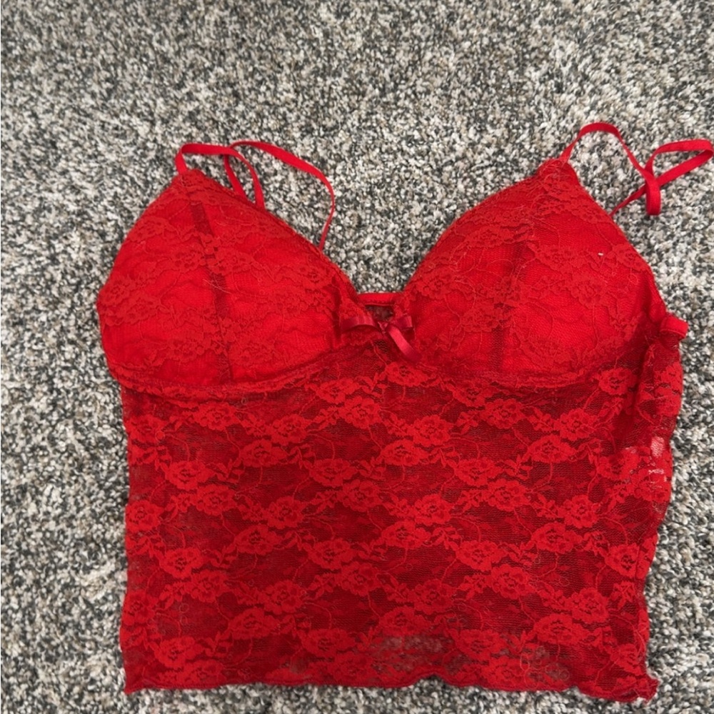 Red Lace Bralette